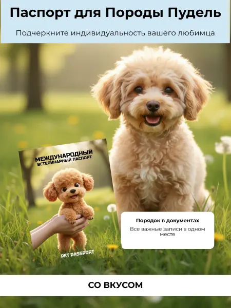Паспорт ветеринарный международный. Порода Пудель