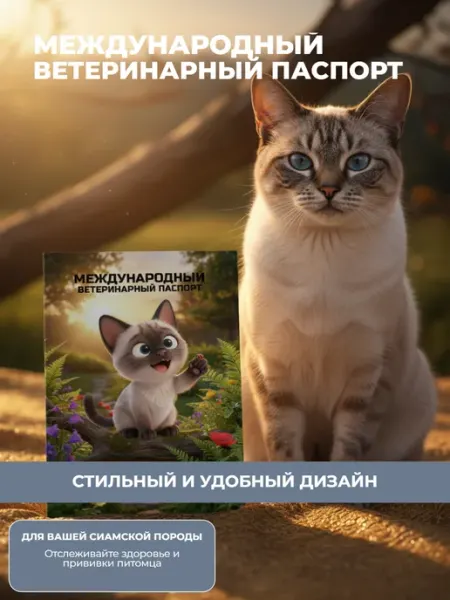 Паспорт ветеринарный международный. Порода Сиамская