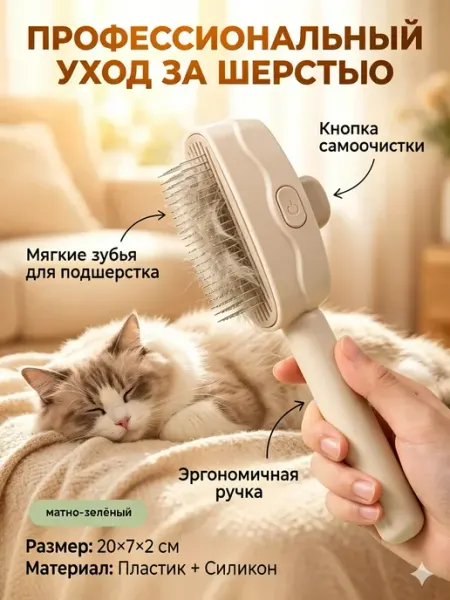 Расческа для кошек для вычесывания шерсти
