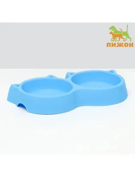 Двойная миска для питомцев с прорезиненными ножками