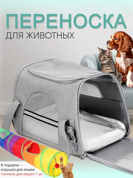 Переноска для кошек и собак В подарок — игрушка для кошки
