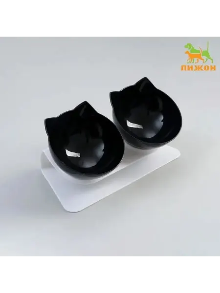 Практичные кормушки для кошек на подставке