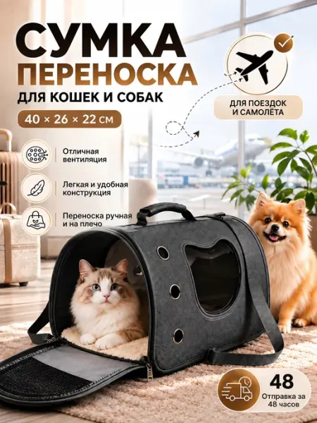 Специальная сумка для кошек и собак, коробочка для полета