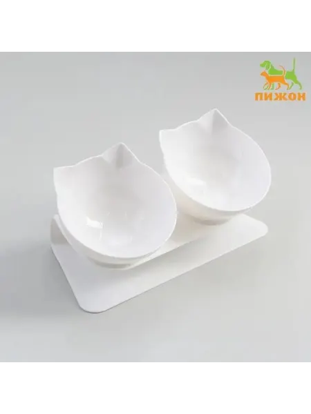 Пластиковые миски для кошек с подставкой