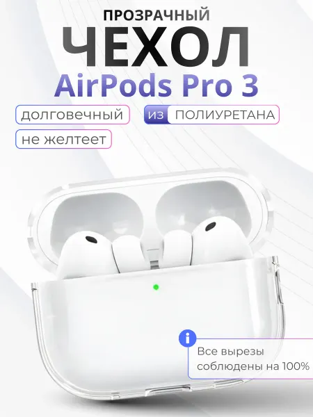 SUBOSAR Чехол для Airpods Pro 3, прозрачный