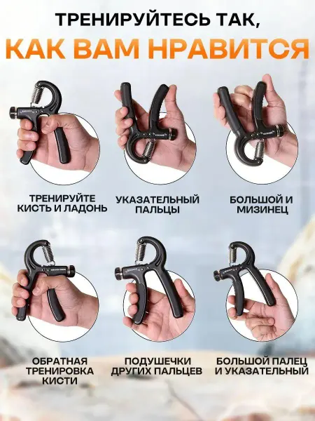 Набор кистевых эспандеров 10-100 кг тренажер для рук пальцев