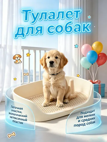 Лоток со столбиком для собак 40*30*11cm