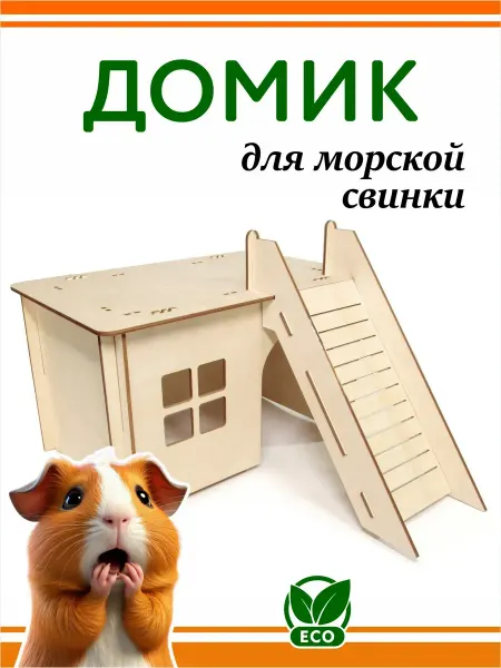 Домик для Морской Свинки 27 x 18 x 16 см
