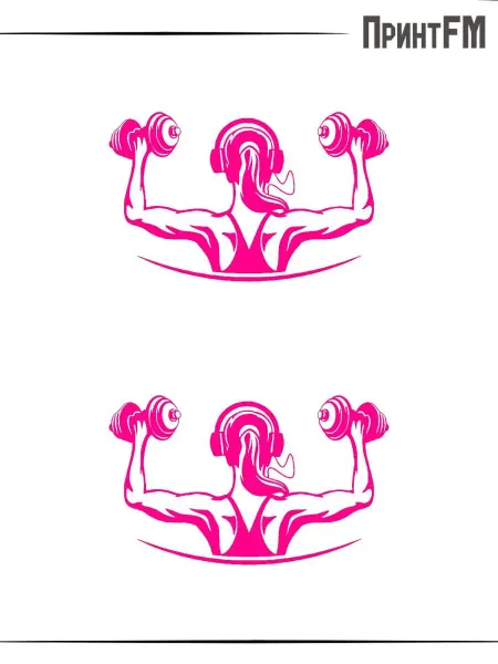 ПринтFM 2-е (Две) Термонаклейки girl fitness
