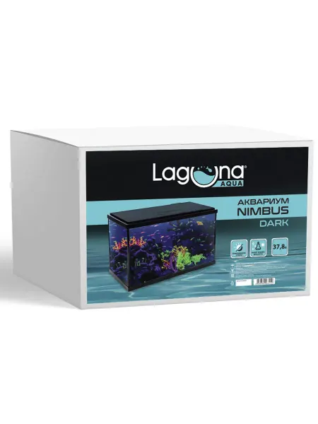 LAGUNA Аквариум Nimbus Dark черный тонированный 37.8л 515*261*319мм