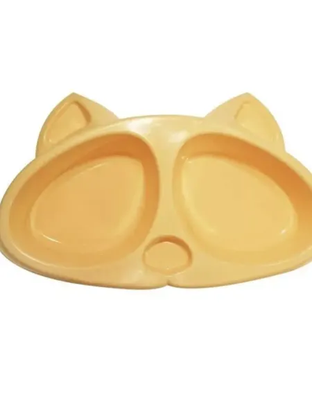 ZOOEXPRESS Миска Киска двойная пластмассовая 2х0,2 л