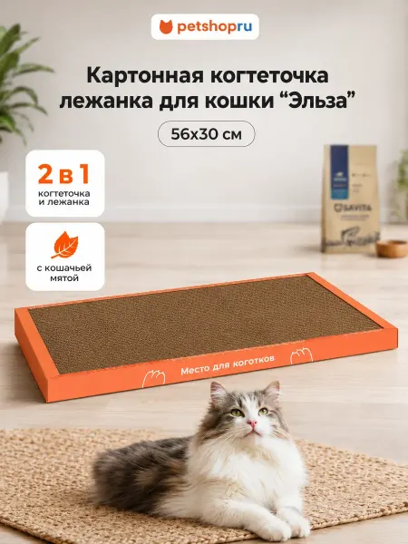PetShop Когтеточка лежанка для кошек и собак “Эльза”, 56 х 30 см