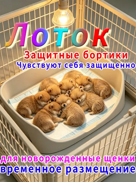 Лоток под пеленку для собак с бортиками 40×30 см