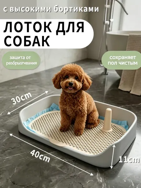 Туалет для собак под бортиками мелких пород 40×30