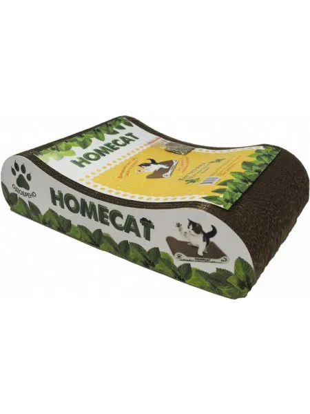 Homecat Когтеточка Мятная волна малая, гофрокартон 41х24х10 см