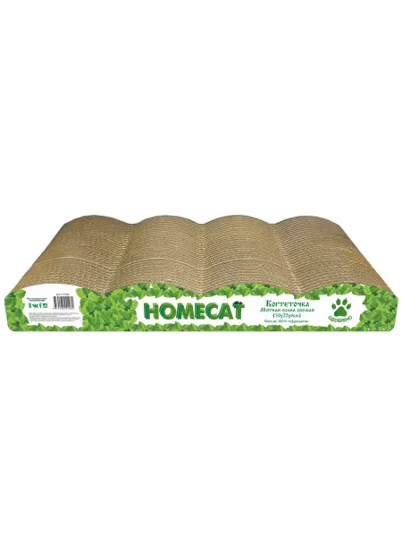 Homecat Мятная волна Свежая, когтеточка из гофрокартона, 50х22х6 см
