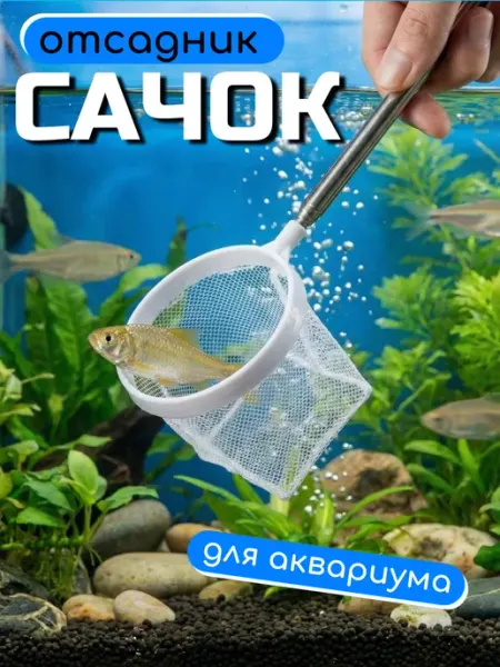 A_seller Сачок для аквариума, отсадник для рыб белый круг