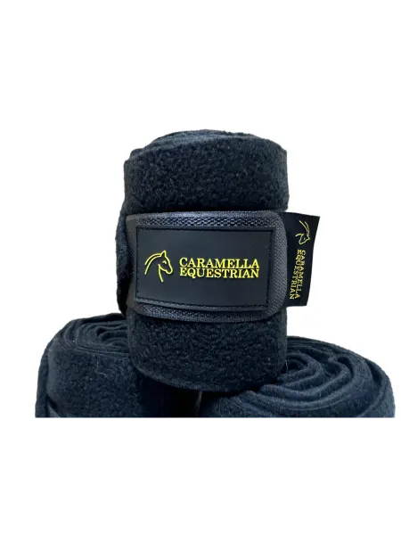 Caramella Equestrian Бинты для лошади флисовые чёрные