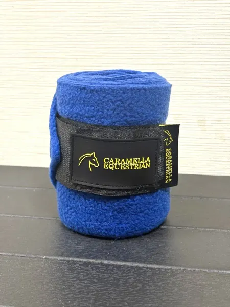 Caramella Equestrian Бинты для лошади флисовые синие (электрик)