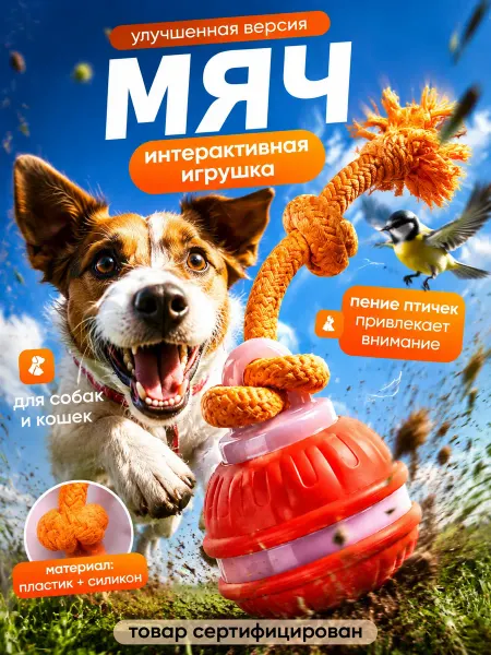 CutePets Игрушка для кошек интерактивная, небольших собак умный мяч