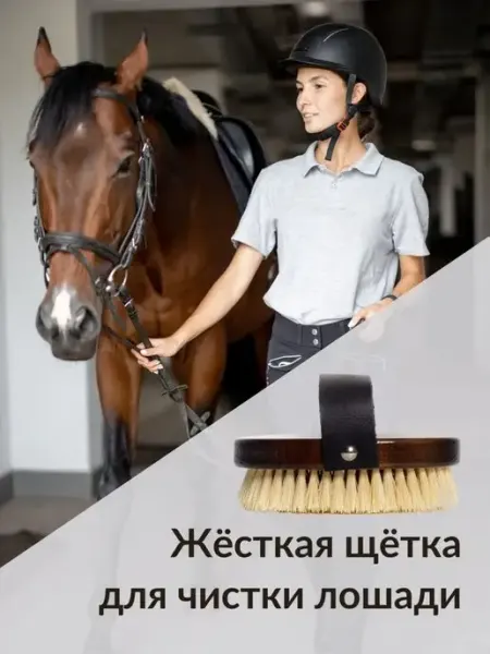 Gledenika Щетка расческа для лошади с ремешком Конный спорт товары