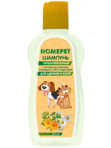 HomePet Шампунь для щенков и котят с экстрактом ромашки, 220 мл