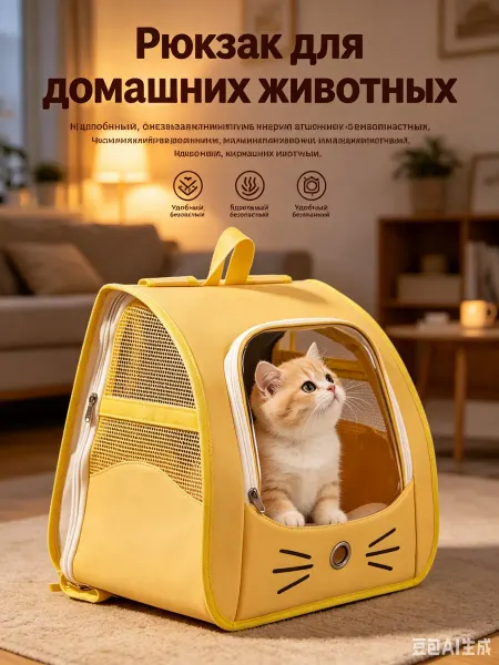 Instrumento Мягкая переноска для кошек и собак мелких пород твердое дно
