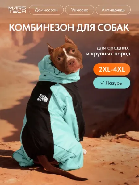 MARSTECH Комбинезон для собак средних пород светоотражающий