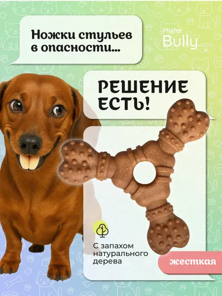MisterBully Игрушки для собак мелких пород прочные грызаки