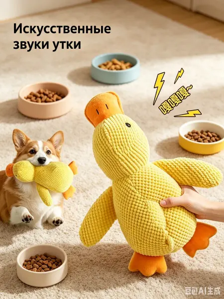 Miuland Мягкая игрушка для собак Уточка