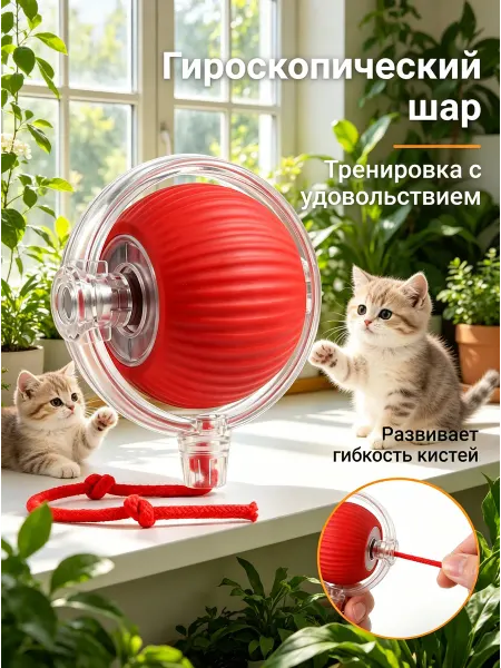 Miumurr Игрушка для кошек интерактивная, небольших собак умный мяч