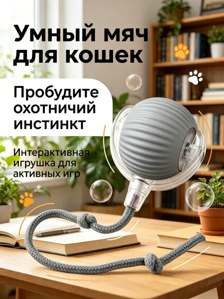 Mypets Игрушка для кошек интерактивная умный мяч