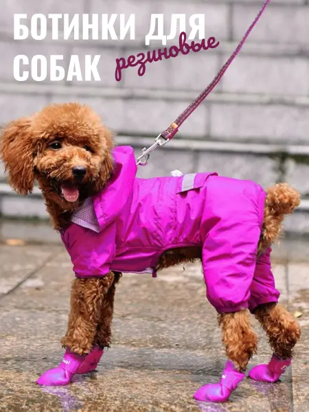 PETS PLACE Сапоги резиновые непромокаемые для собак и кошек