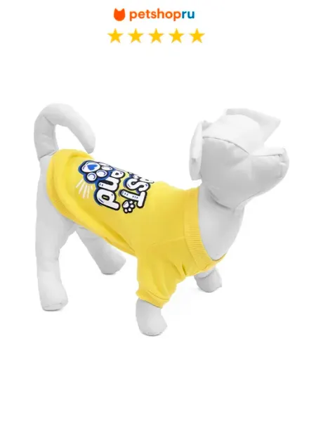 PetShop Толстовка для собак "Дружок", L, желтая