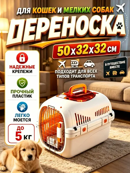 Прочная авиаклетка 5 кг для кошек и малых собак
