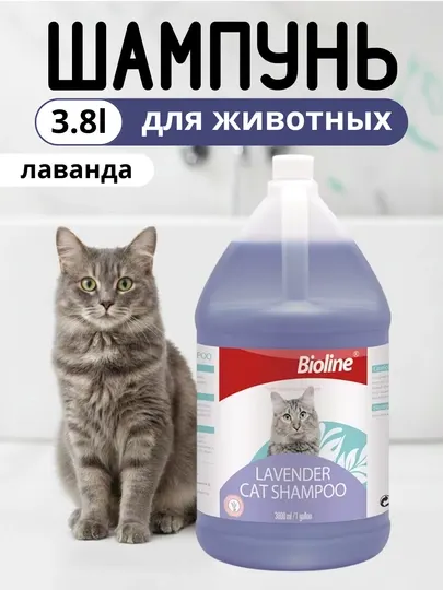 Шампунь для кошек и собак Bioline, большая упаковка, 3,8 л