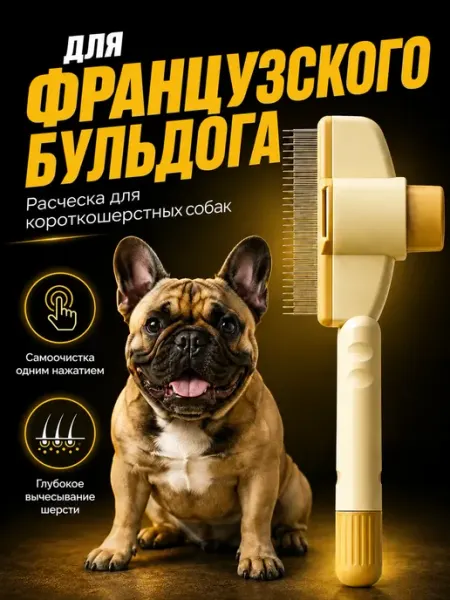 Расческа для собак короткошерстных французский бульдог