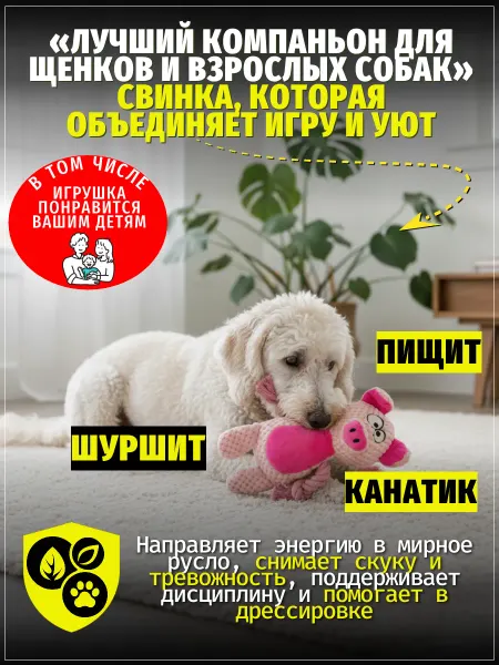 ЗООГЕНИЙ Интерактивная жевательная игрушка для собак с канатами