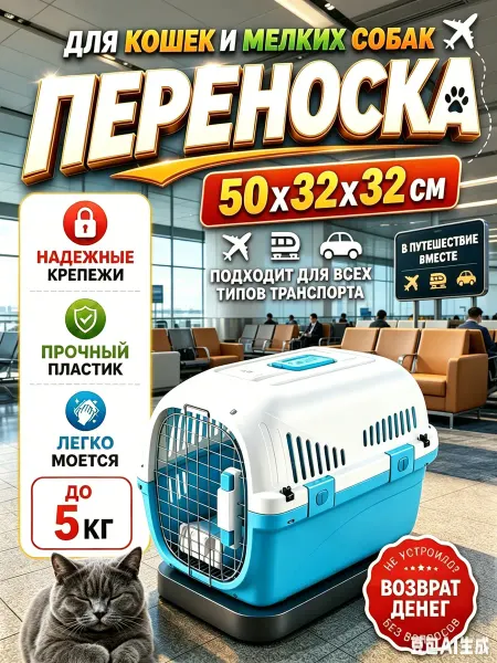 Переноска для животных с вентиляцией