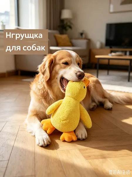 ZooShop Игрушка-утка для питомцев желт