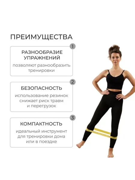 Комплект фитнес-резинок для силовых тренировок