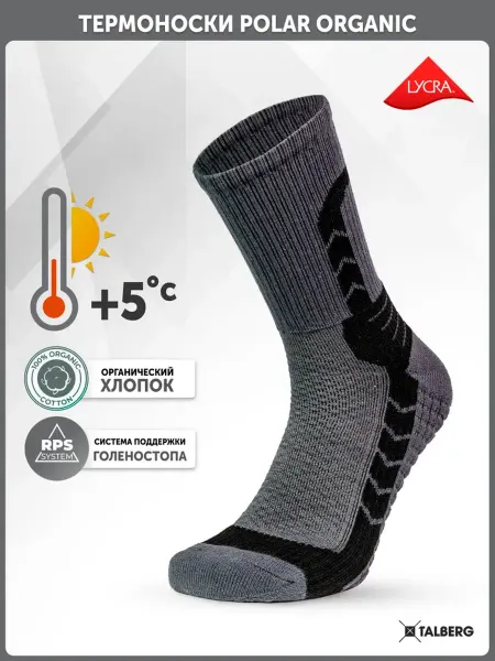 Talberg Термоноски треккинговые Polar Organic до +5C 36-38