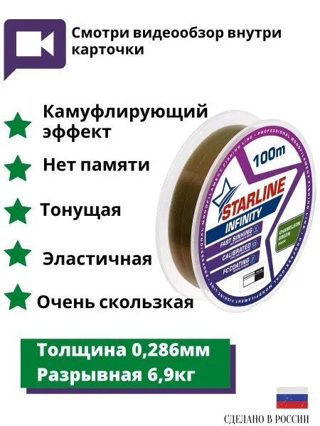 I AM Company Леска рыболовная Starline 100м