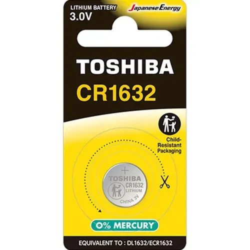 Батарейка TOSHIBA CR1632 литиевая 3В, 1 шт