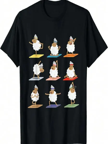 Нет бренда Футболка Yoga Sheep Master - Herder Sheep Farmer T-Shirt