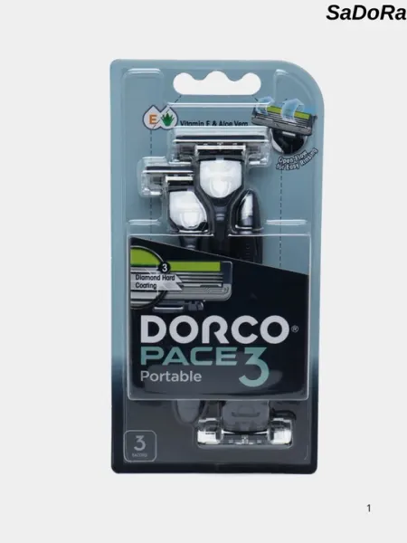 Многоразовые бритвы DorcoPace 3, для волос и бороды, 3 шт в упаковке