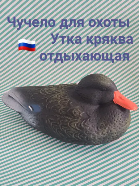 Мезонин Утка кряква отдыхающая чучело фигура