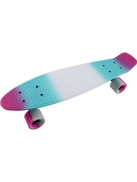 Скейтборд пластиковый Multicolor 22 pink, sea blue