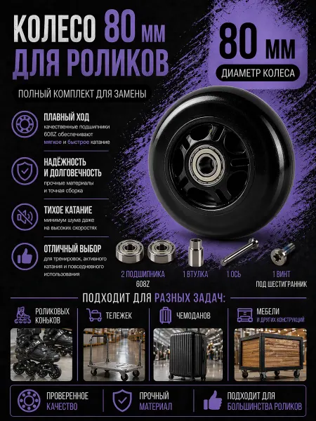 VARBLANE Колесо для роликов 80 мм