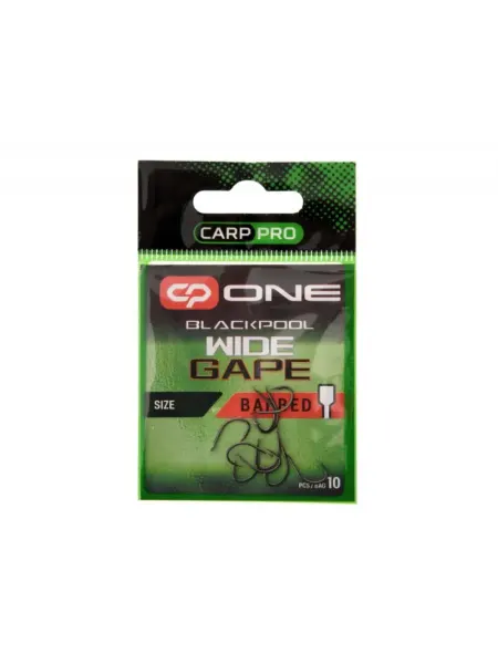 CARP PRO Крючок Black Nickel Blackpool Wide Gape Flat №16
